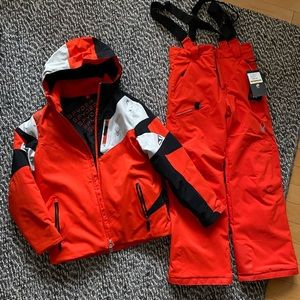 SPYDER kids ski set SZ 14
